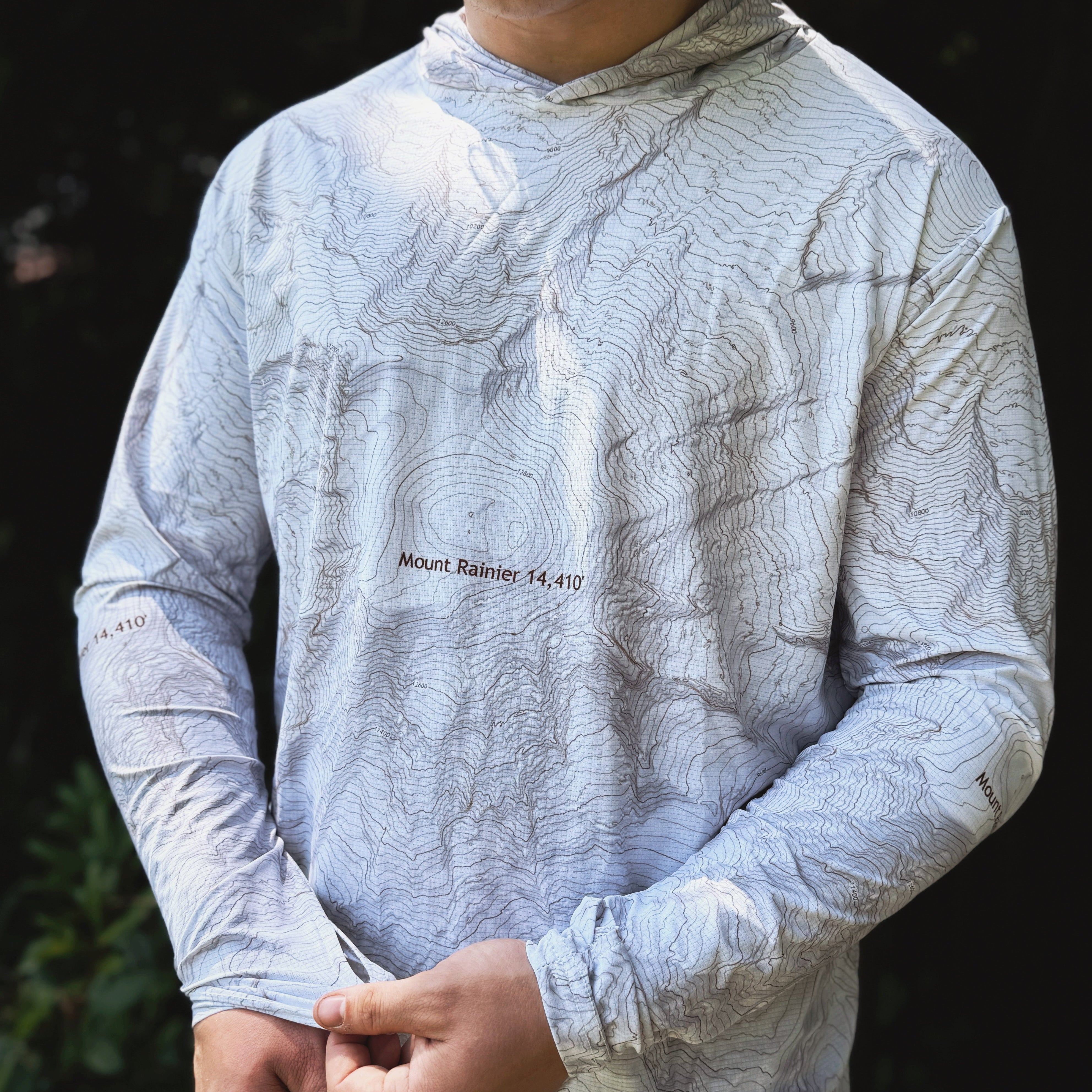 Mount Rainier Topo Ultra Light Sun Hoody