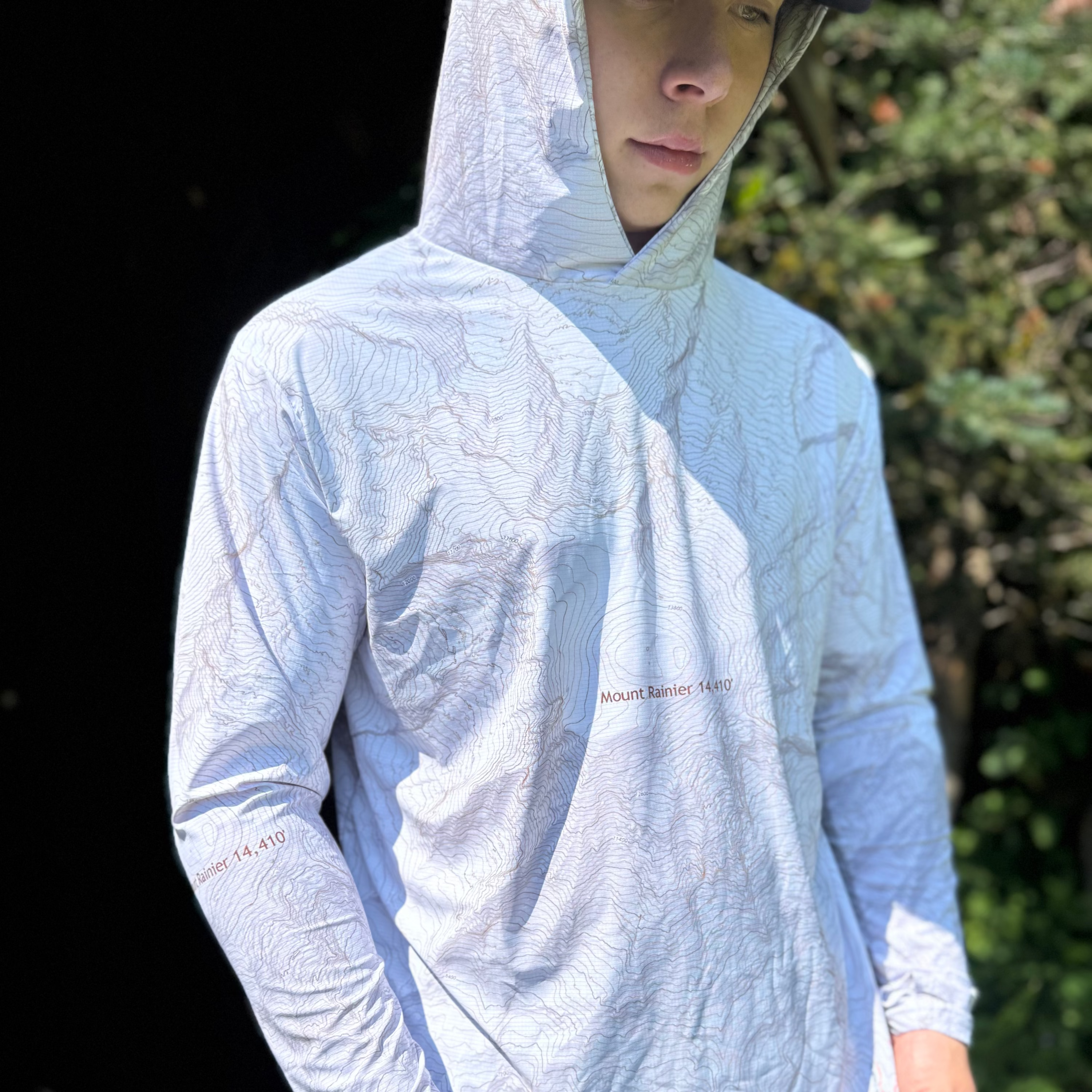 Mount Rainier Topo Ultra Light Sun Hoody