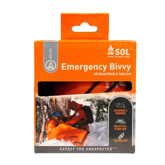 Emergency Bivvy w/ Rescue Whistle - Orange