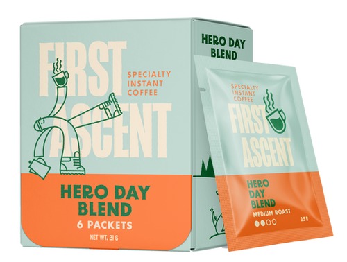 Hero Day Medium Roast Single-Serve Instant Coffee, 6-Packets