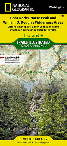 Goat Rocks, Norse Peak and William O. Douglas Wilderness Areas Map