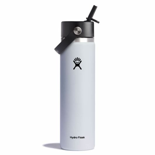 Load image into Gallery viewer, Wide Mouth Water Bottle with Flex Straw Cap - 24 oz.
