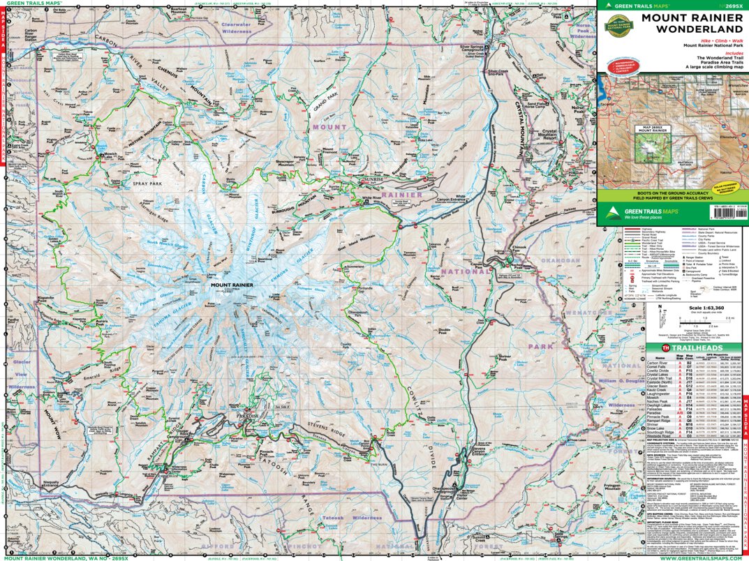 Mt. Rainier Wonderland Climbing- 269SX Map