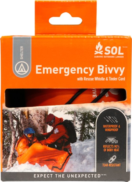 Load image into Gallery viewer, Emergency Bivvy with Rescue Whistle - Orange
