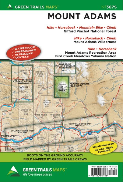 Mount Adams, WA No. 367S Map