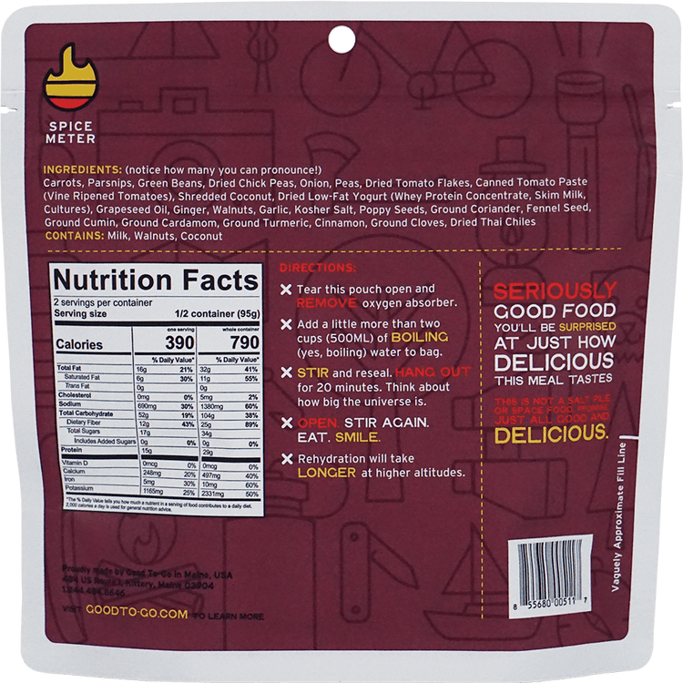 Load image into Gallery viewer, Indian Korma Freeze Dried Meal
