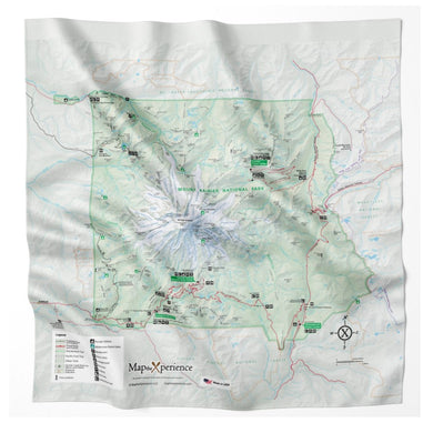 Mount Rainier Handy Map Bandana
