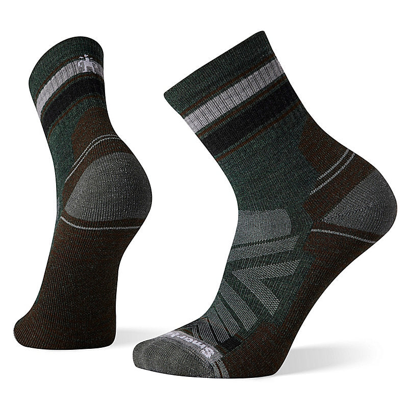 Load image into Gallery viewer, Men&#39;s Hike Light Cushion Striped Mid Crew Socks
