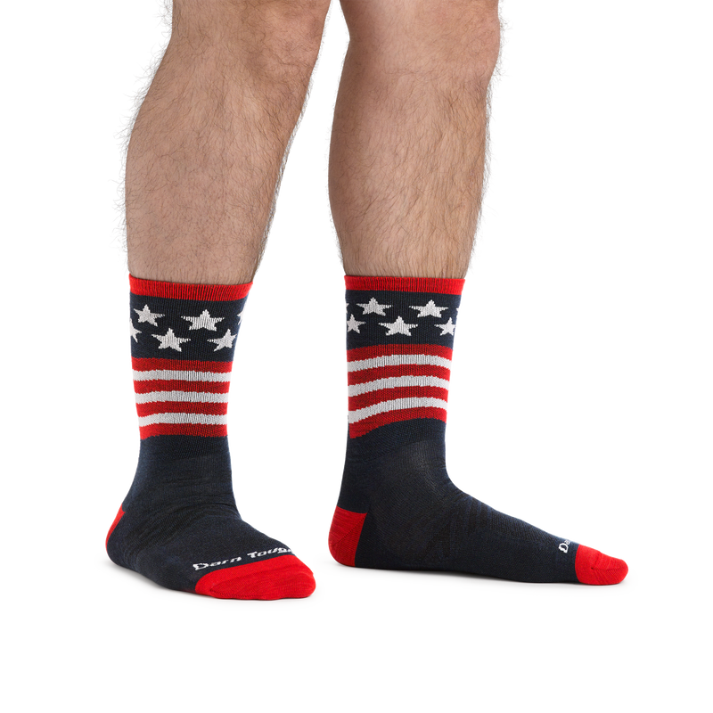 Load image into Gallery viewer, Men&#39;s Patriot Micro Crew Ultra-Lightweight Running Socks
